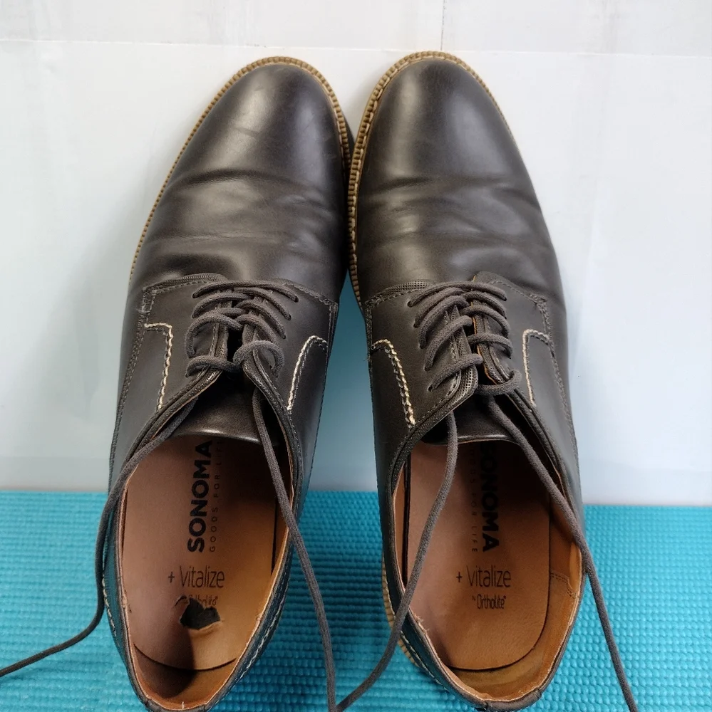 Sonoma Cody Grey Men’s Vitalize By Ortholite Dress Shoes - Size 10M